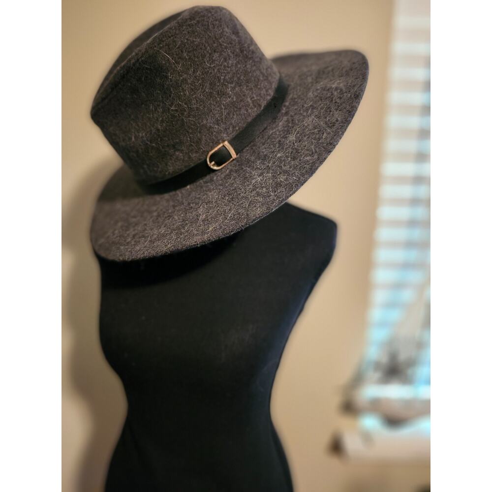 Charcoal Wide‑Brim Fedora Torrid Quiet Luxury Minimalist Chic Classic NWOT